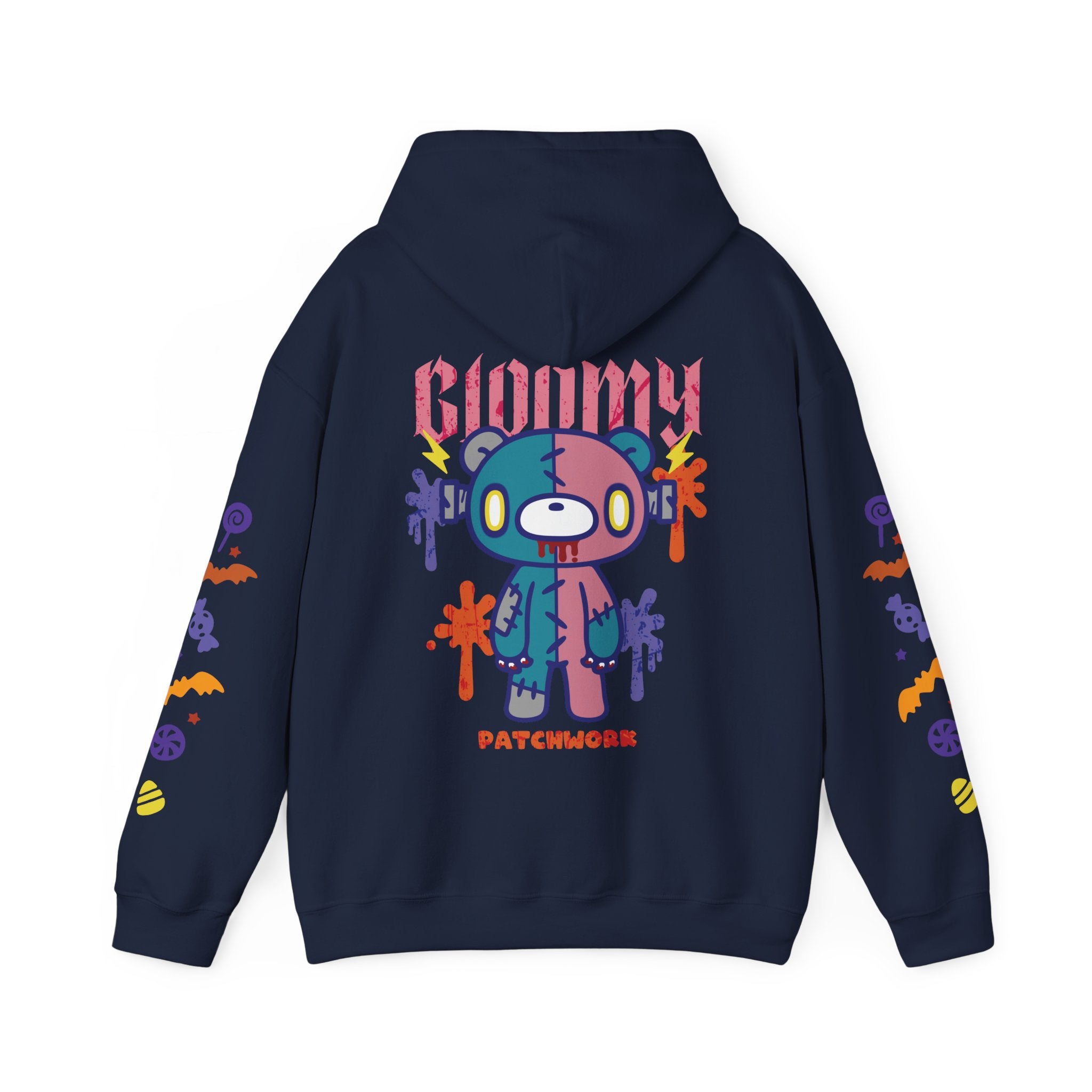 Halloween Patchwork Gloomy Bear Hoodie